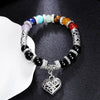 7 Chakras "Healing & Love" Bracelet with Heart Charm - Spiritual Bliss Shop