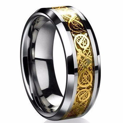 Stainless Steel Viking Dragon Ring - Spiritual Bliss Shop