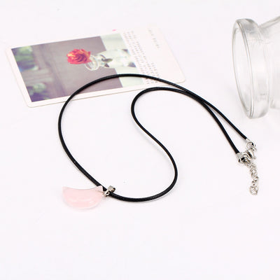 Moon Rose Quartz Necklace - Spiritual Bliss Shop