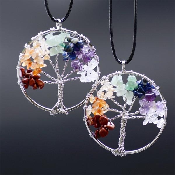 7 Chakras Tree of Life Necklace (Chakra Healing) - Spiritual Bliss Shop