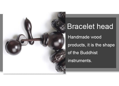Hand Carved Six-Words Mantra Tibetan Buddhist Bracelet (Jujube Wood) - Spiritual Bliss Shop