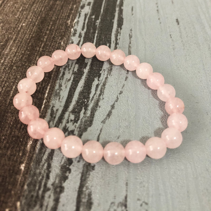 Natural Rose Quartz, Rhodonite & Black Onyx Comforting Energies Bracelets - Spiritual Bliss Shop