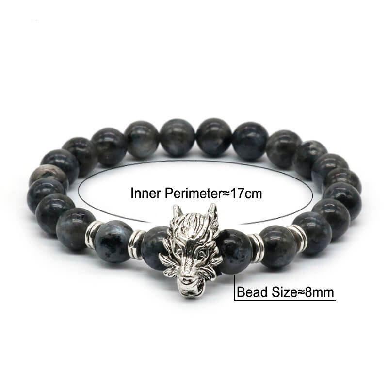 Dragon's Head Gemstones Bracelet 2/2 - Spiritual Bliss Shop