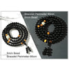Onyx & Tiger's Eye Mala Bracelet with Luminous Dragon Bead - Spiritual Bliss Shop