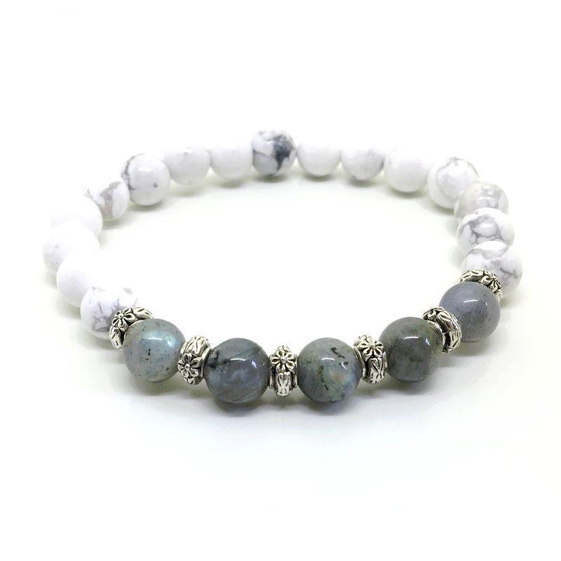 Labradorite & Howlite Bracelet - Spiritual Bliss Shop