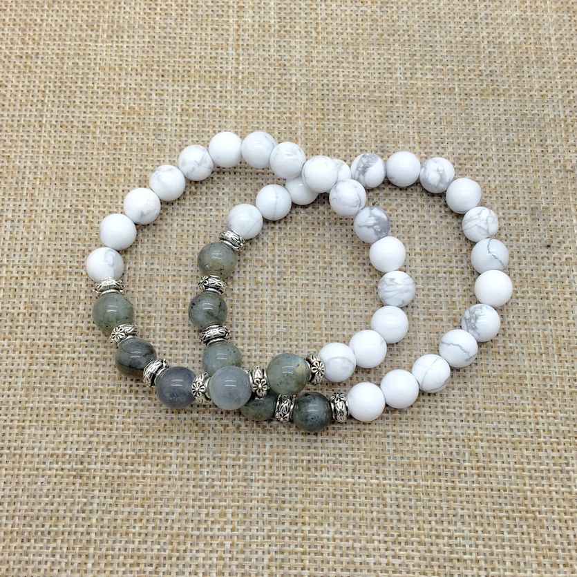 Labradorite & Howlite Bracelet - Spiritual Bliss Shop