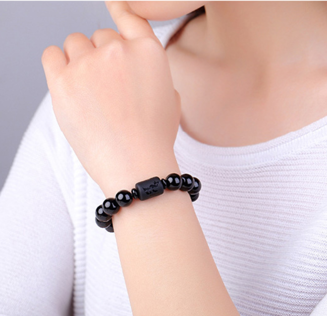 Phoenix & Dragon Black Obsidian Bracelets - Spiritual Bliss Shop