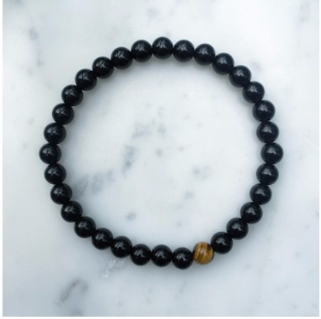 Premium Gemstones Triple Bracelets (Indian Agate, Lapis Lazuli, Black Onyx & Tiger's Eye) - Spiritual Bliss Shop