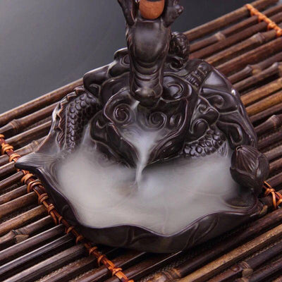 Lotus Dragon Incense Burner - Spiritual Bliss Shop