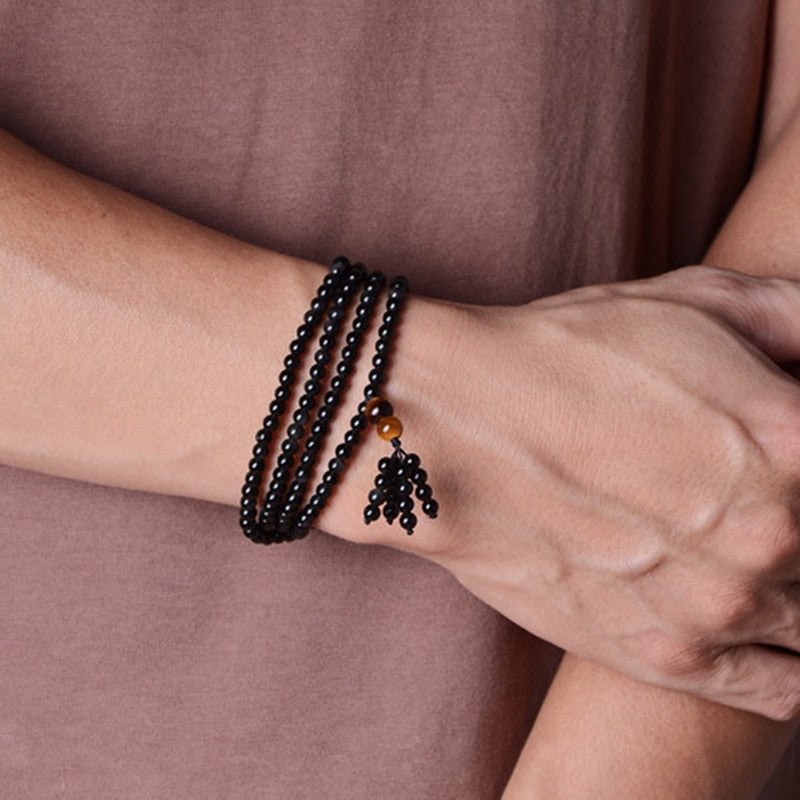 Natural Rainbow Obsidian & Tiger's Eye Multiwrap Bracelet - Spiritual Bliss Shop