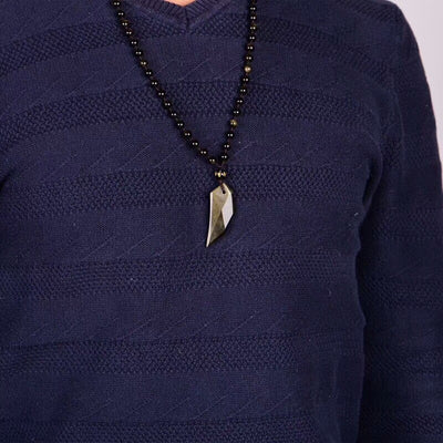 Gold Sheen Obsidian Necklace - Wolf Tooth Shape - Spiritual Bliss Shop