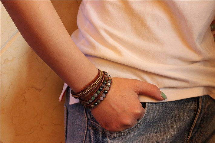 Indian Agate Light Energy Wrap Bracelet - Spiritual Bliss Shop