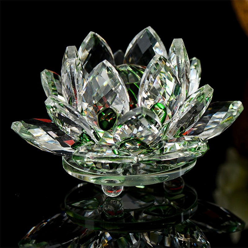Feng Shui Crystal Lotus Flower (8 Colors Available) - Spiritual Bliss Shop