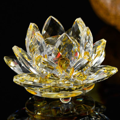 Feng Shui Crystal Lotus Flower (8 Colors Available) - Spiritual Bliss Shop