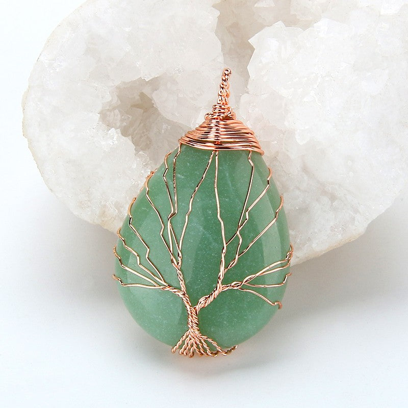 Premium Gemstone Tree of Life Necklace - Spiritual Bliss Shop