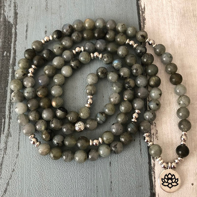 Natural Labradorite Mala Bracelet - Spiritual Bliss Shop