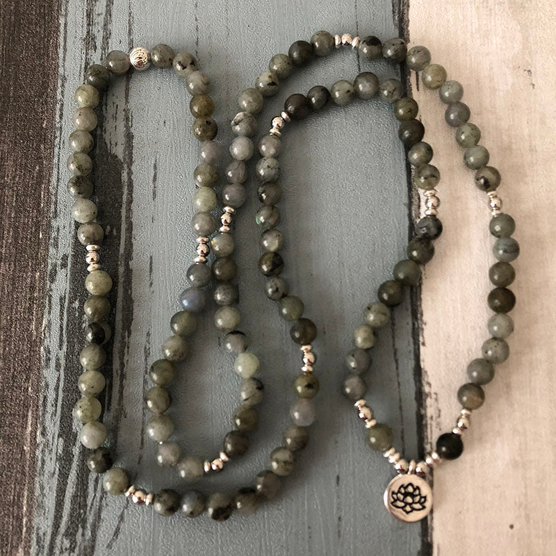 Natural Labradorite Mala Bracelet - Spiritual Bliss Shop