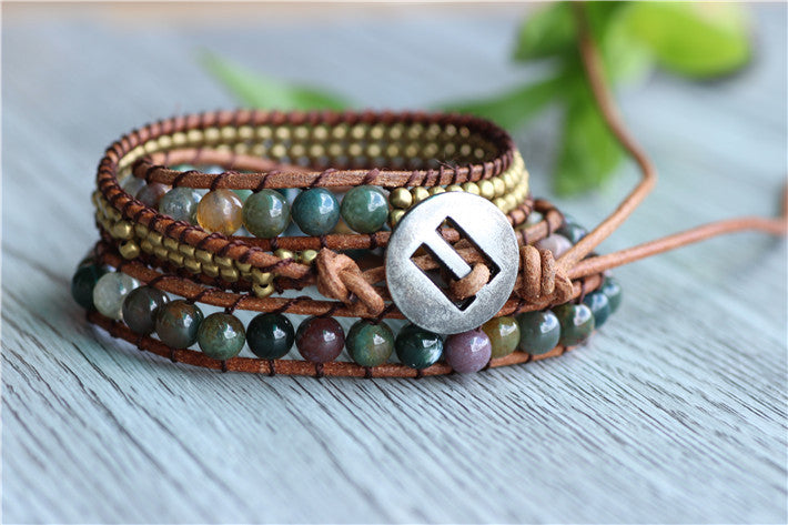Indian Agate Light Energy Wrap Bracelet - Spiritual Bliss Shop
