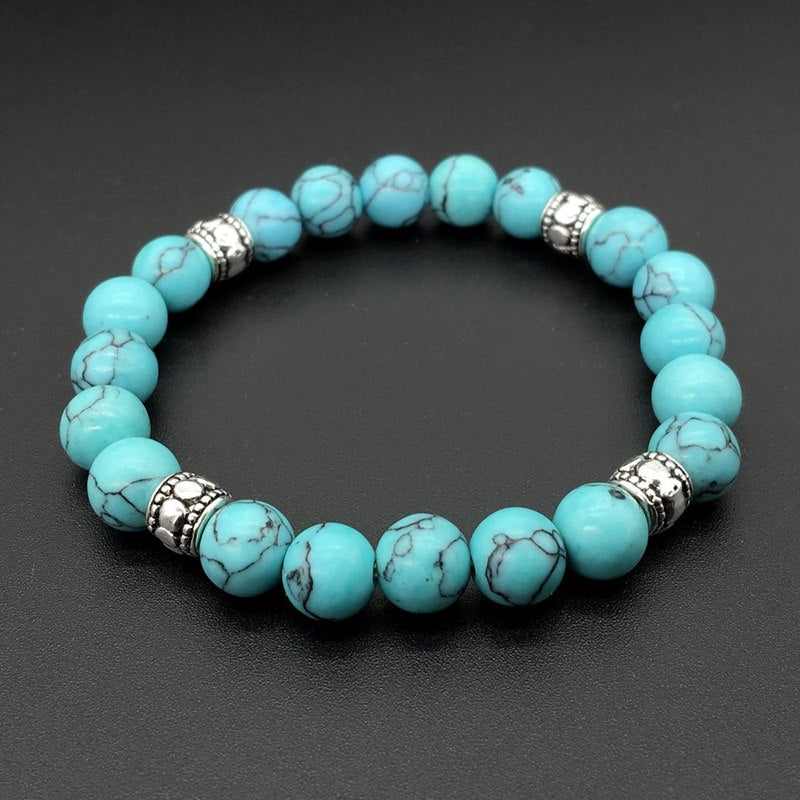 Turquoise Bracelets with Tree of Life Charm - Spiritual Bliss Shop