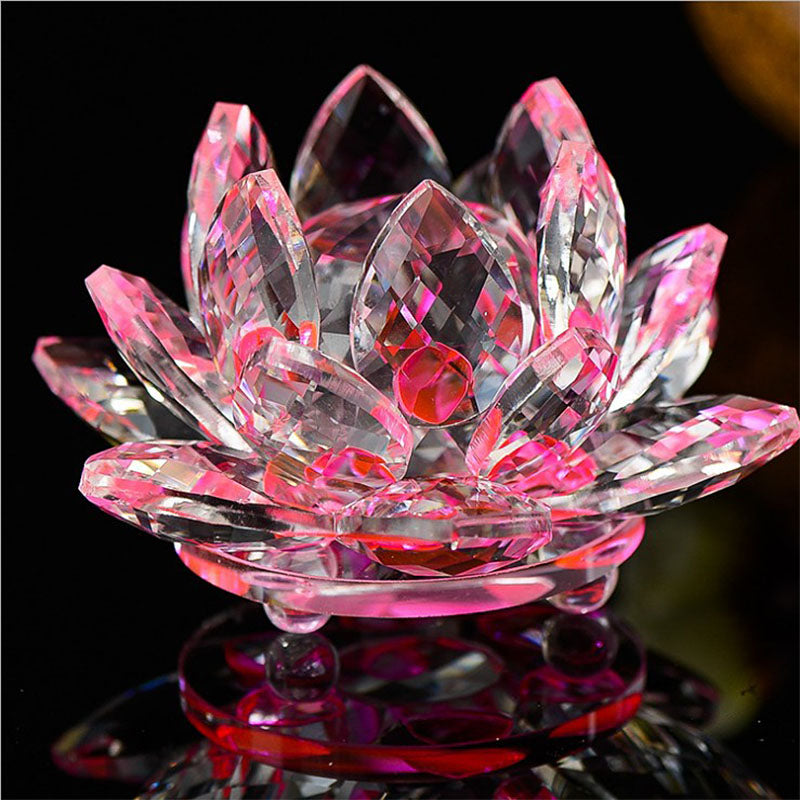 Feng Shui Crystal Lotus Flower (8 Colors Available) - Spiritual Bliss Shop