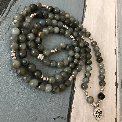 Natural Labradorite Mala Bracelet - Spiritual Bliss Shop