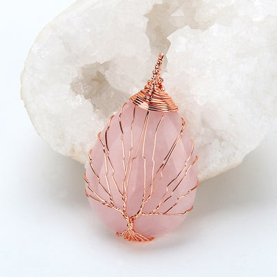 Premium Gemstone Tree of Life Necklace - Spiritual Bliss Shop