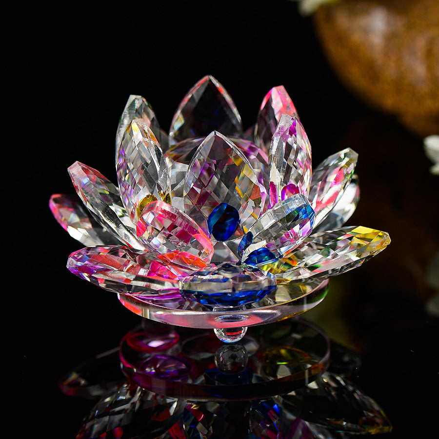 Feng Shui Crystal Lotus Flower (8 Colors Available) - Spiritual Bliss Shop