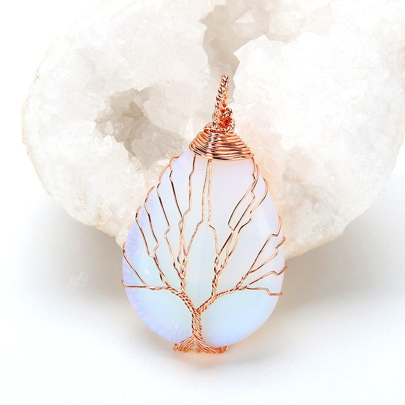 Premium Gemstone Tree of Life Necklace - Spiritual Bliss Shop