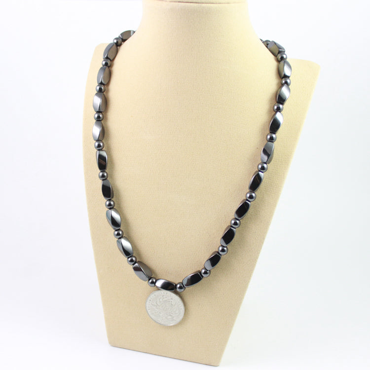 Premium Magnetic Hematite Necklace - Spiritual Bliss Shop