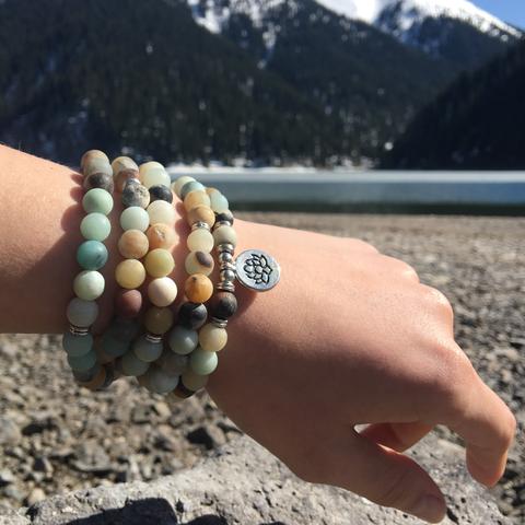 Natural Amazonite Mala Bracelet - Spiritual Bliss Shop