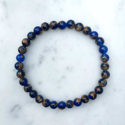 Premium Gemstones Triple Bracelets (Indian Agate, Lapis Lazuli, Black Onyx & Tiger's Eye) - Spiritual Bliss Shop