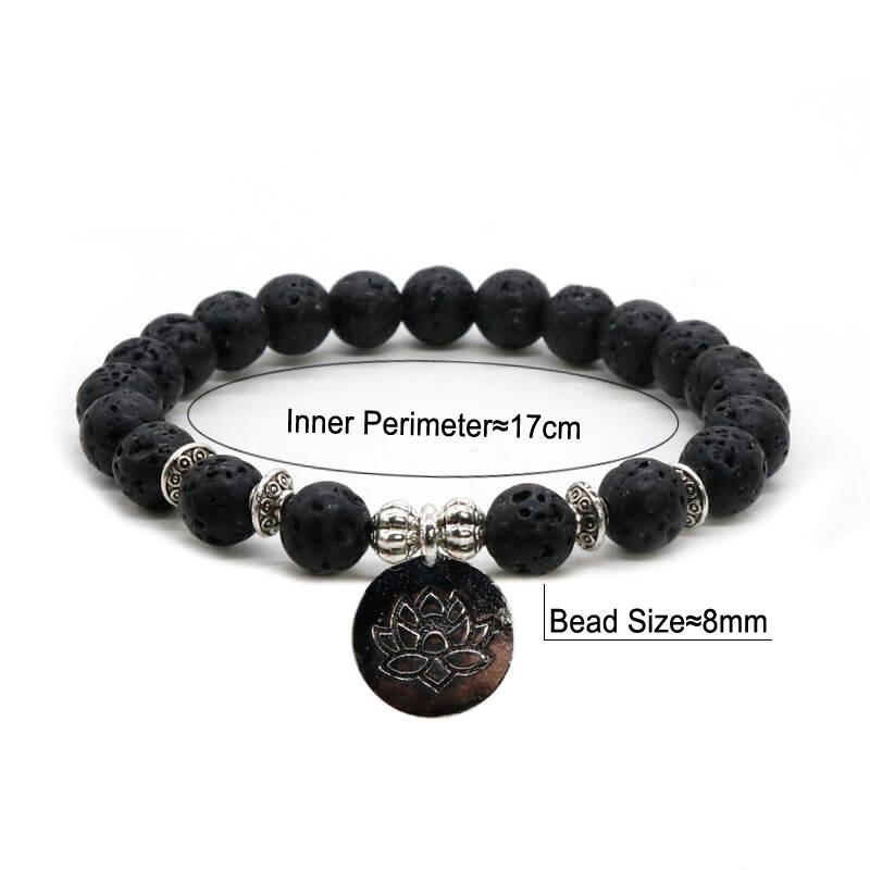 Gemstones with Lotus Charm (8 Options Available) - Spiritual Bliss Shop