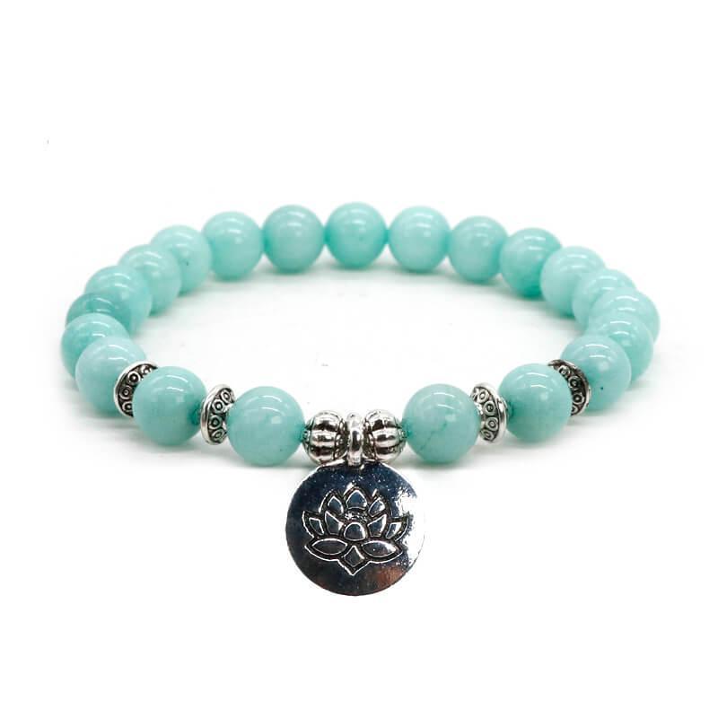Gemstones with Lotus Charm (8 Options Available) - Spiritual Bliss Shop