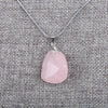 Irregular Shape Rose Quartz Necklace - Spiritual Bliss Shop
