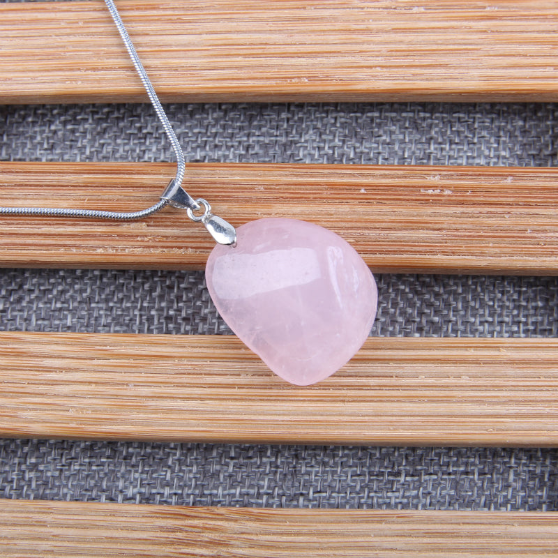 Irregular Shape Rose Quartz Necklace - Spiritual Bliss Shop