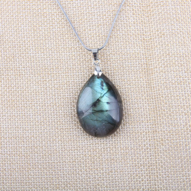 Necklace with Labradorite Pendant - Spiritual Bliss Shop