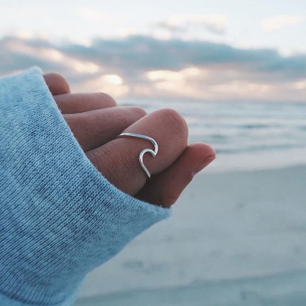 Silver Wave Ring - Spiritual Bliss Shop
