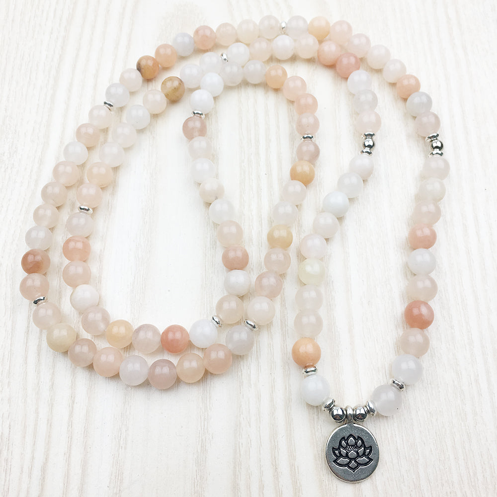 Natural Rose Aventurine Bracelet (Mala) - Spiritual Bliss Shop