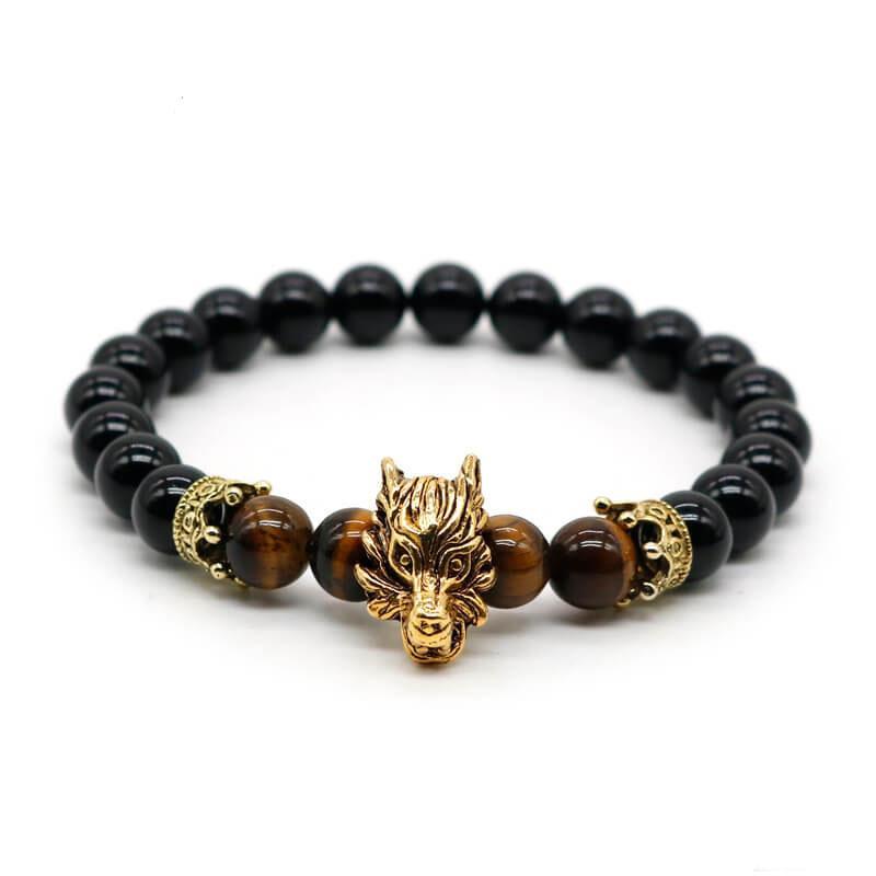 Premium Dragon's Head Gemstones Bracelet - Spiritual Bliss Shop
