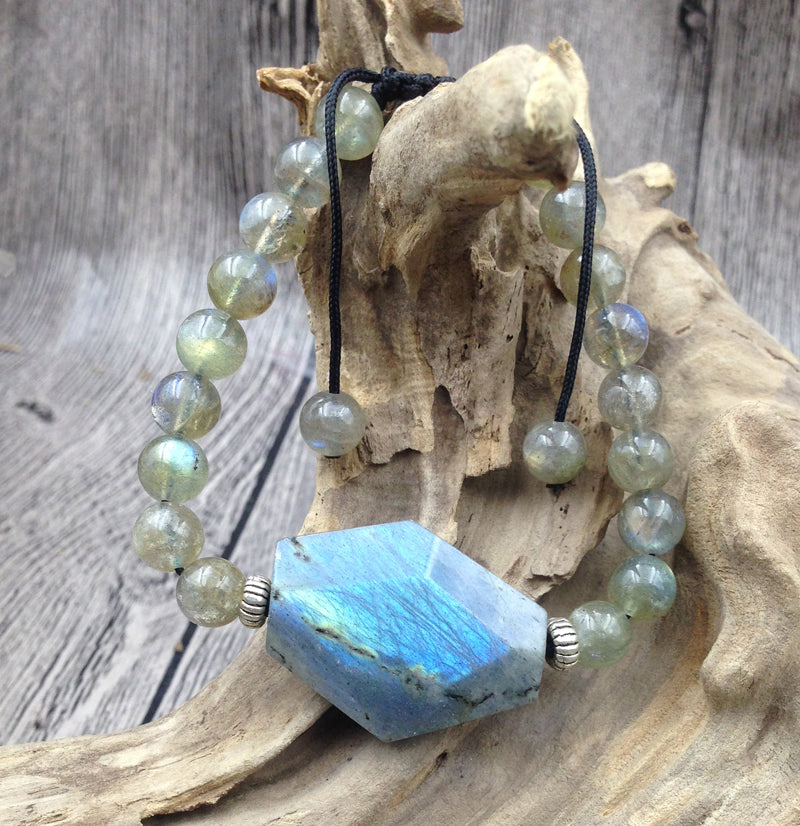 Labradorite Light Protection Adjustable Bracelet - Spiritual Bliss Shop