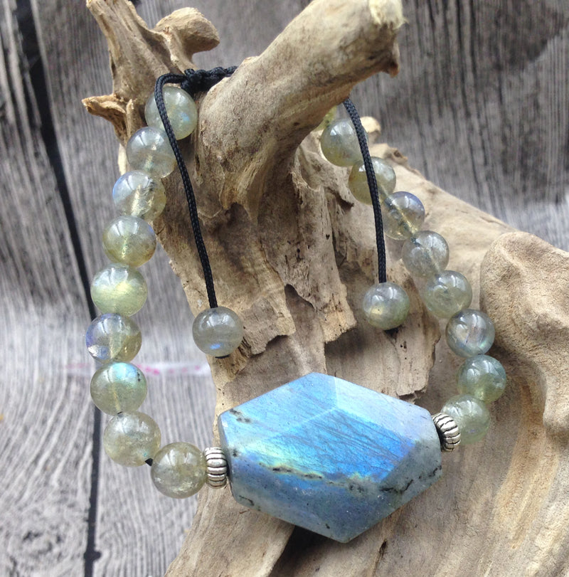 Labradorite Light Protection Adjustable Bracelet - Spiritual Bliss Shop