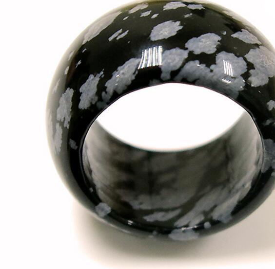Natural Snowflake Obsidian Ring - Spiritual Bliss Shop