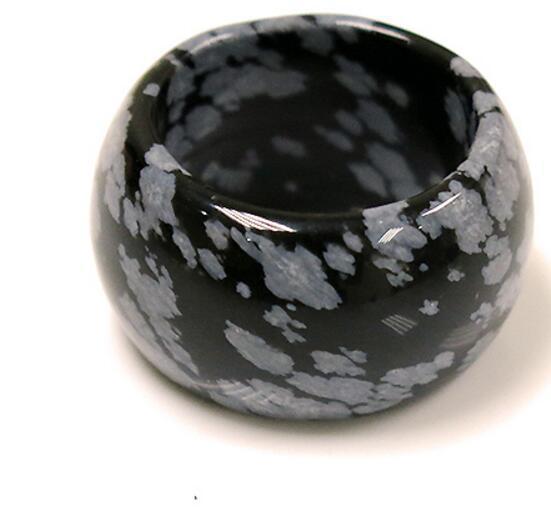 Natural Snowflake Obsidian Ring - Spiritual Bliss Shop
