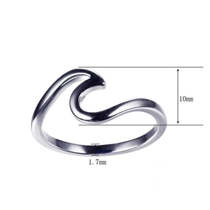 Silver Wave Ring - Spiritual Bliss Shop