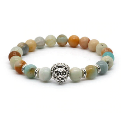 Gemstones Lion Bracelet (10 Options Available) - Spiritual Bliss Shop