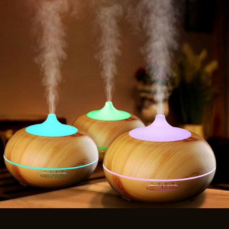 Wood Grain Essential Oil Diffuser And Humidifier - Spiritual Bliss Shop