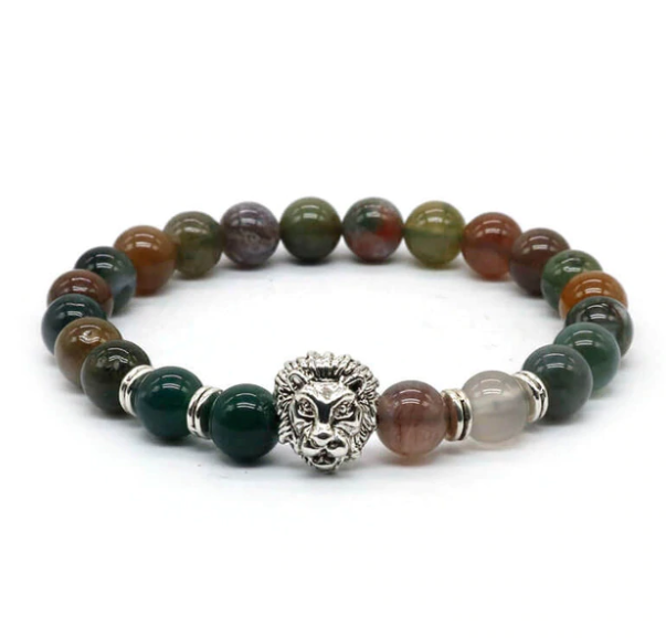 Gemstones Lion Bracelet (10 Options Available) - Spiritual Bliss Shop