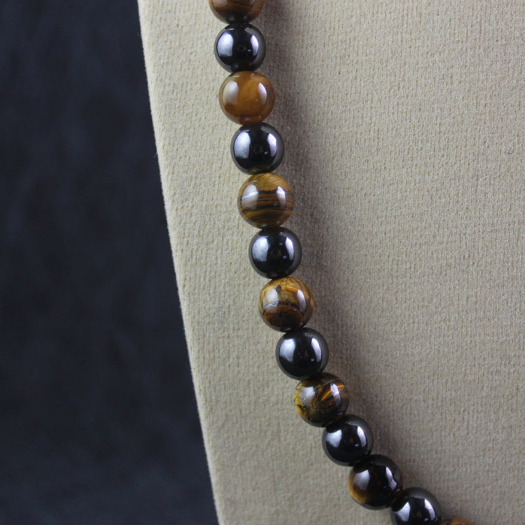 Pemium Tiger's Eye & Hematite Necklace - Spiritual Bliss Shop