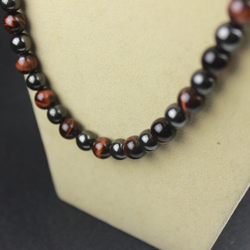 Pemium Tiger's Eye & Hematite Necklace - Spiritual Bliss Shop