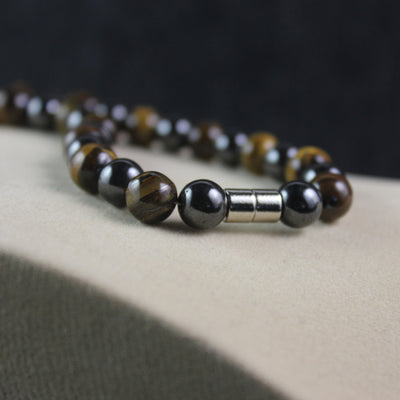 Pemium Tiger's Eye & Hematite Necklace - Spiritual Bliss Shop